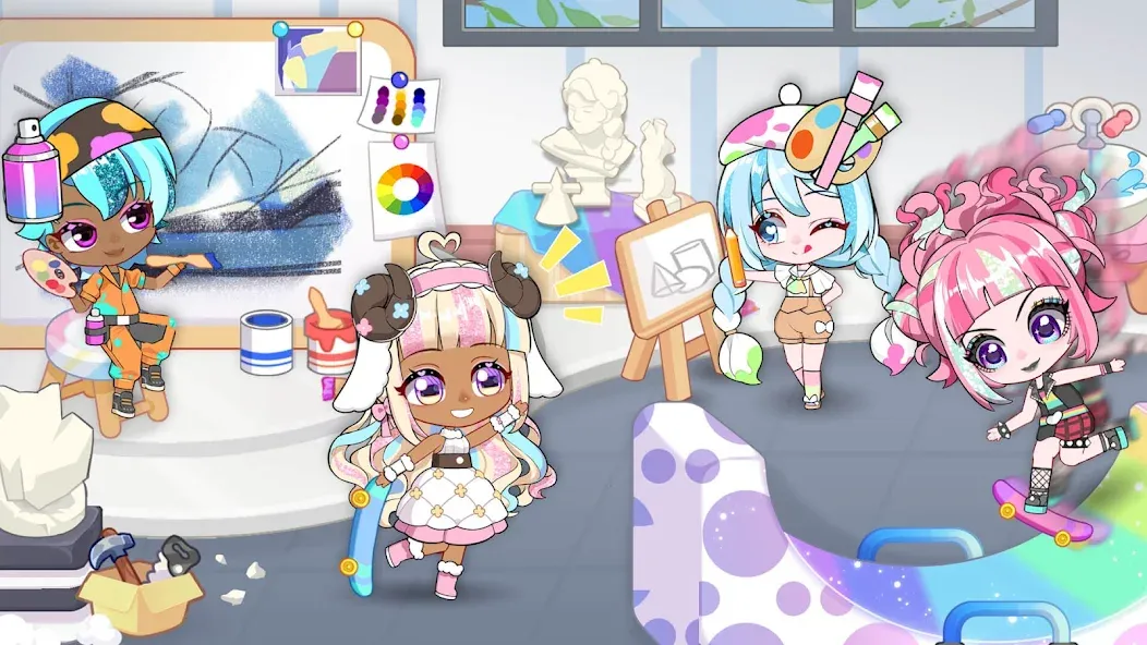Chibi Doll: My School [MOD: разблокированы все наряды и локации] (Бесплатно / APK) — скриншот 5