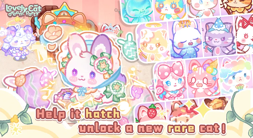 Lovely cat dream party [MOD: много монет и все уровни] на Андроид — скриншот 2