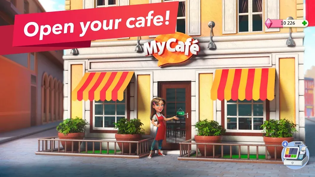 Взломанная My Cafe — Restaurant Game [MOD: безлимитные монеты и алмазы] на Андроид — скриншот 1