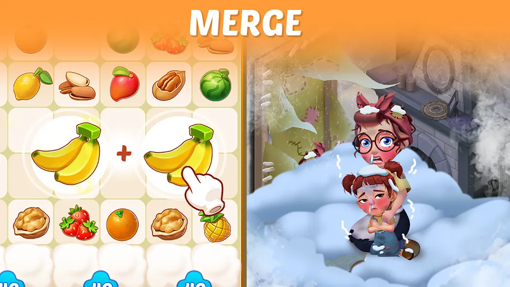 Merge Cooking:Theme Restaurant [MOD: безлимитные монеты и все рецепты] — Скачать бесплатно (APK) — скриншот 2