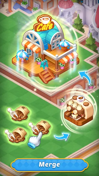 Скачать Merge HomeTown: Merge Games [MOD: безлимитные монеты и энергии] — скриншот 2