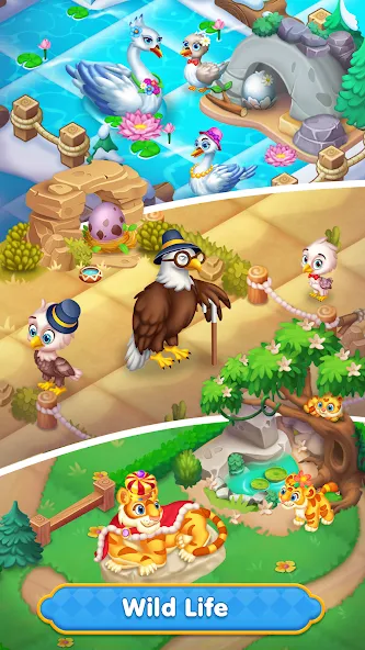Скачать Merge HomeTown: Merge Games [MOD: безлимитные монеты и энергии] — скриншот 3