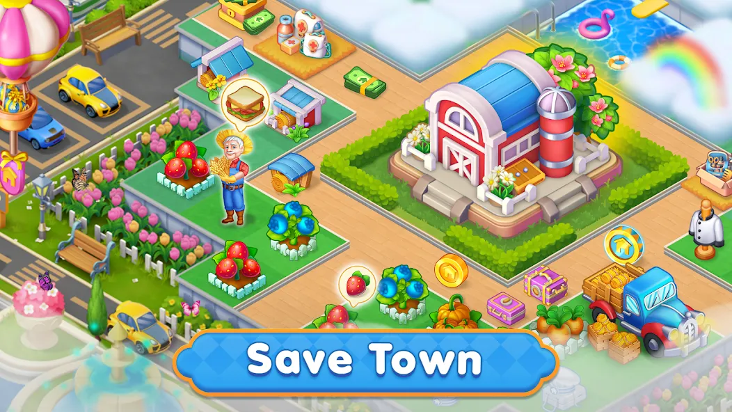 Скачать Merge HomeTown: Merge Games [MOD: безлимитные монеты и энергии] — скриншот 4