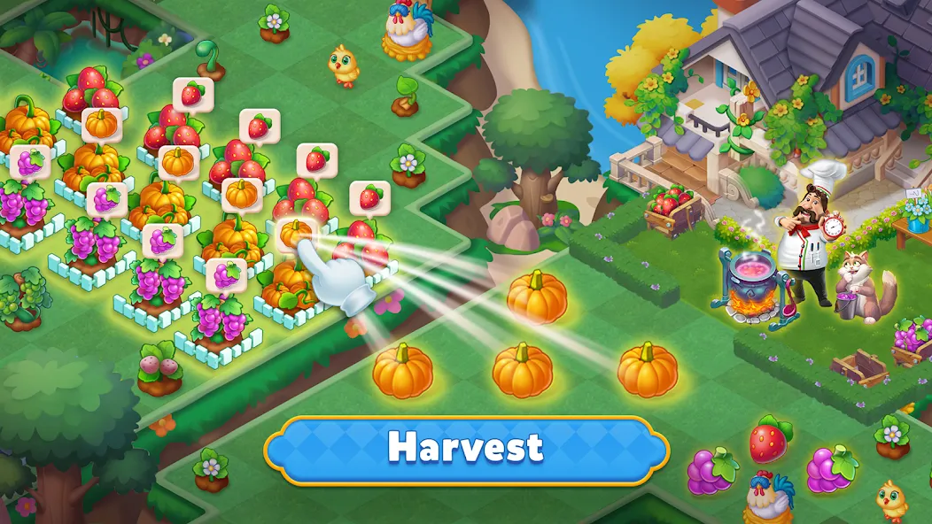 Скачать Merge HomeTown: Merge Games [MOD: безлимитные монеты и энергии] — скриншот 5