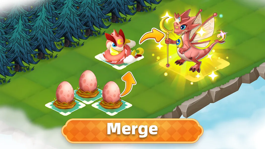 Merge Legends: Dragon Island [MOD: безлимитные ресурсы и открыты драконы] последняя версия — скриншот 1