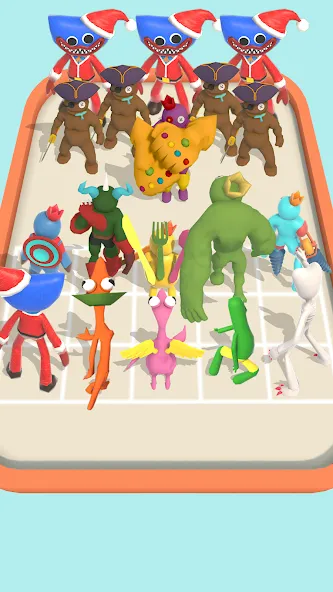Merge Monster Squad [MOD: безлимитные монеты и усиленные монстры] на Андроид — скриншот 1