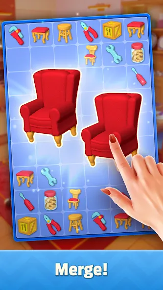 Скачать Mergedom: Home Design [MOD: безлимитные деньги и энергия] — скриншот 3