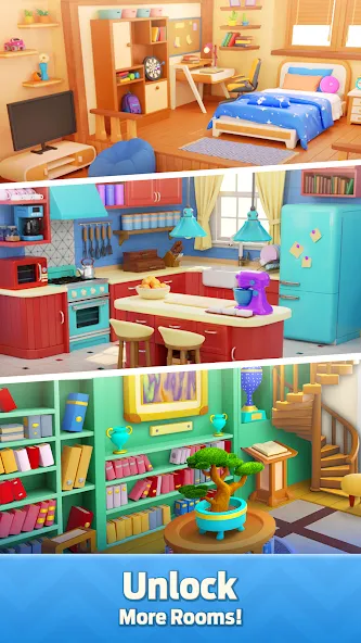 Скачать Mergedom: Home Design [MOD: безлимитные деньги и энергия] — скриншот 5