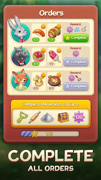 Скачать взлом Merge Inn - Cafe Merge Game [MOD: много денег и энергии] — скриншот 5