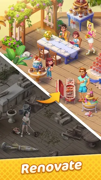 Скачать Gossip Harbor®: Merge & Story [MOD: безлимитные монеты и энергия] — скриншот 5