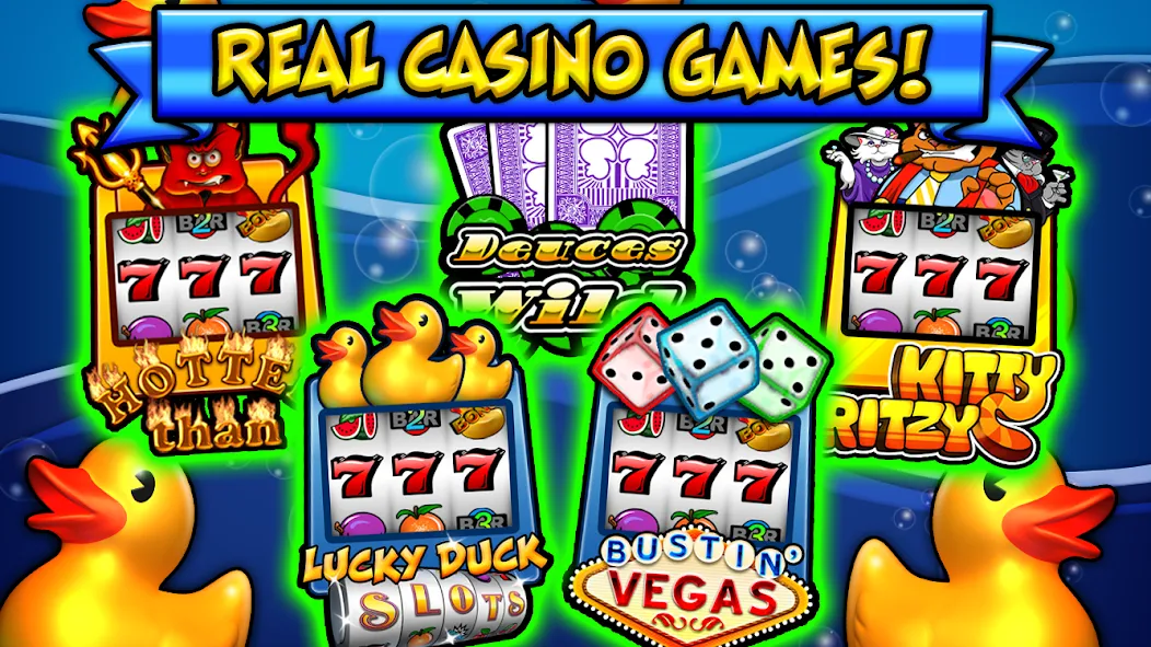 Lucky Duck Slots [MOD: безлимитные монеты и бонусы] на Андроид — скриншот 1