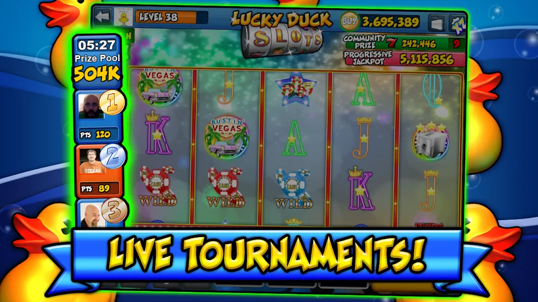 Lucky Duck Slots [MOD: безлимитные монеты и бонусы] на Андроид — скриншот 3