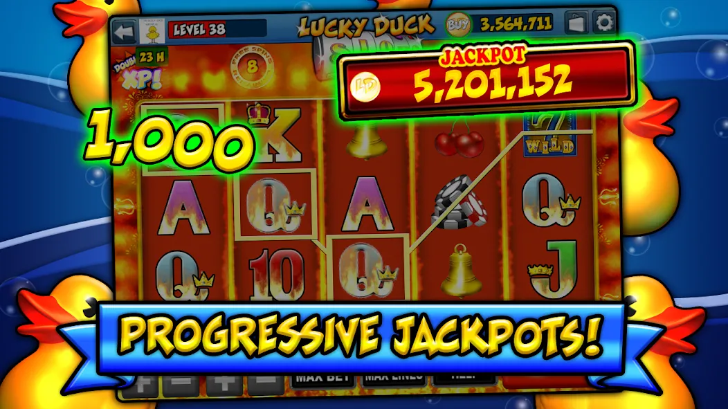 Lucky Duck Slots [MOD: безлимитные монеты и бонусы] на Андроид — скриншот 4