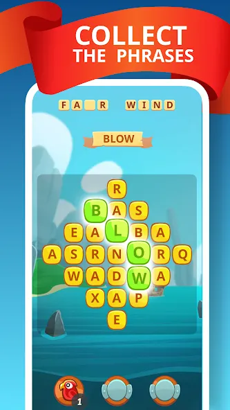 Скачать Word Treasure Hunt [MOD: безлимитные подсказки и монеты] — скриншот 2