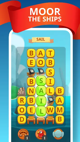 Скачать Word Treasure Hunt [MOD: безлимитные подсказки и монеты] — скриншот 3