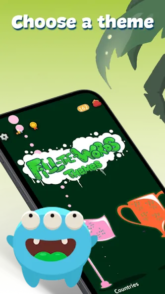 Fill The Words: Themes search [MOD: подсказки доступны без ограничений] (Бесплатно / APK) — скриншот 2