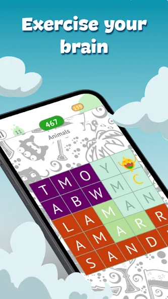 Fill The Words: Themes search [MOD: подсказки доступны без ограничений] (Бесплатно / APK) — скриншот 3