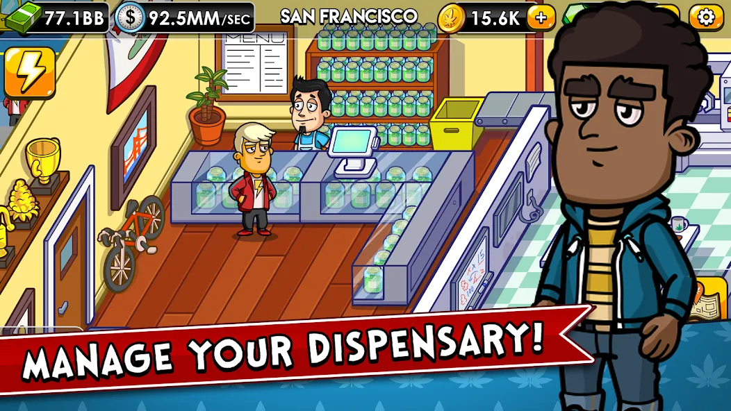 Weed Inc: Idle Tycoon [MOD: безлимитные деньги и все открыто] — Скачать бесплатно (APK) — скриншот 3
