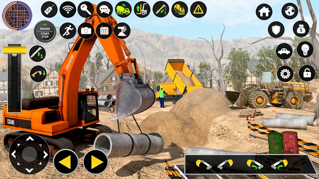 Скачать взлом Construction Excavator Game 3D [MOD: безлимитные деньги и техника открыта] — скриншот 1