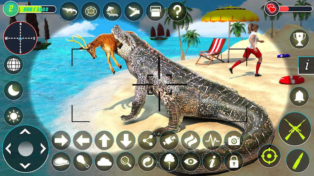 Crocodile Hunting Animal Games [MOD: безлимитные деньги и патроны] на Андроид — скриншот 1