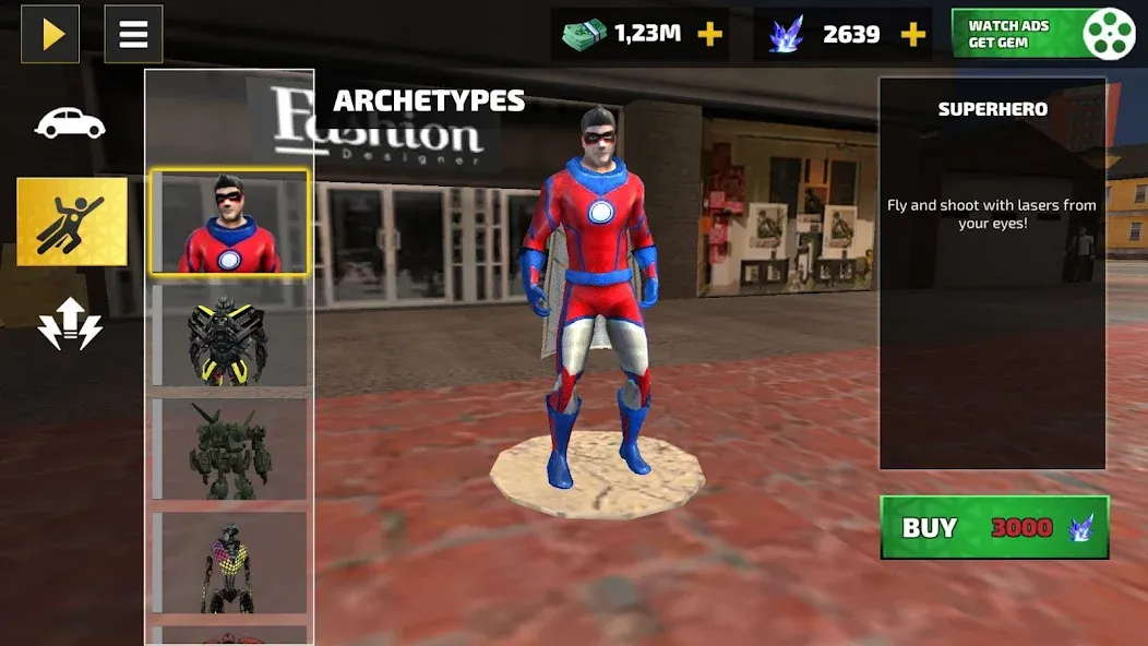 Взломанная Rope Hero: Vice Town [MOD: безлимитные деньги и суперспособности] на Андроид — скриншот 3