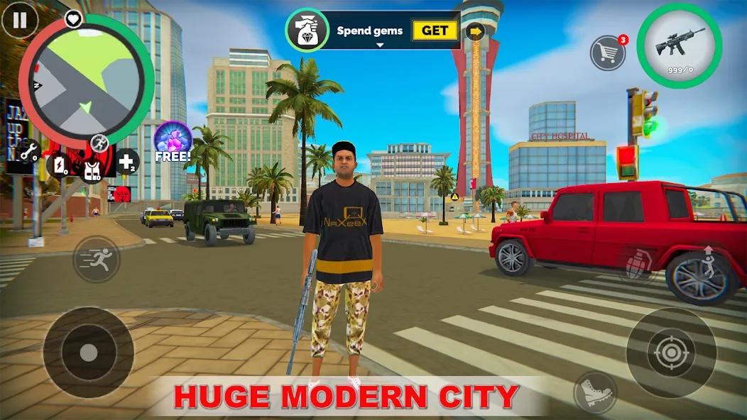 Vegas Crime Simulator [MOD: безлимитные деньги и оружие] (Бесплатно / APK) — скриншот 1