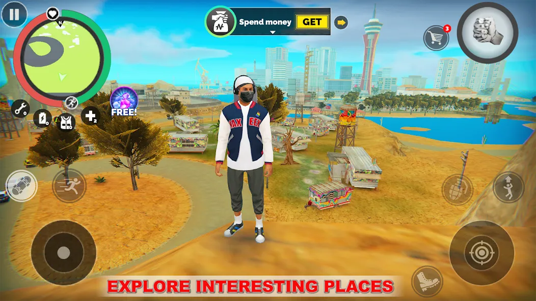Vegas Crime Simulator [MOD: безлимитные деньги и оружие] (Бесплатно / APK) — скриншот 2