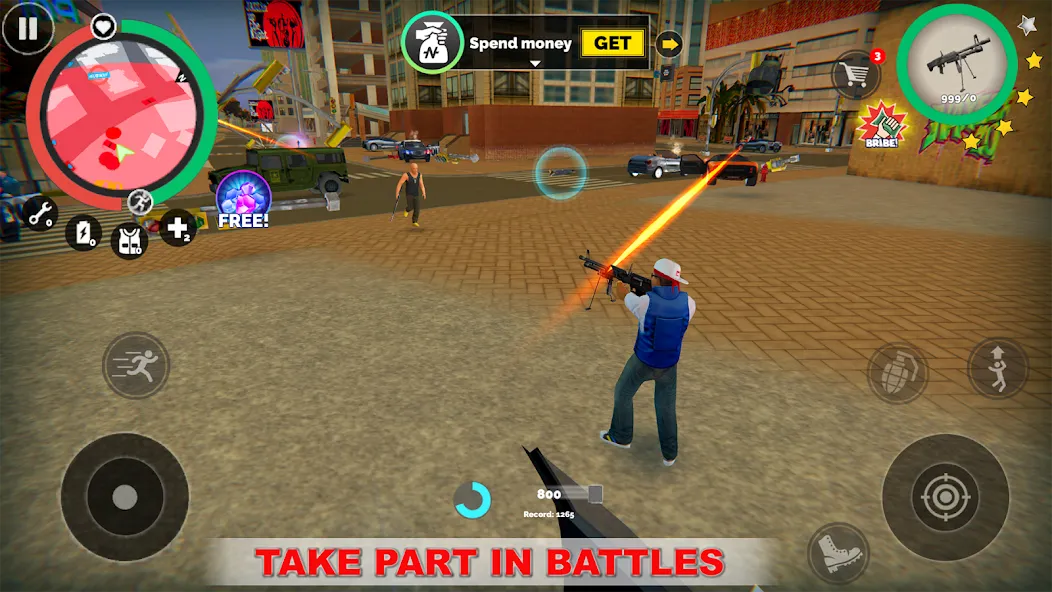 Vegas Crime Simulator [MOD: безлимитные деньги и оружие] (Бесплатно / APK) — скриншот 4