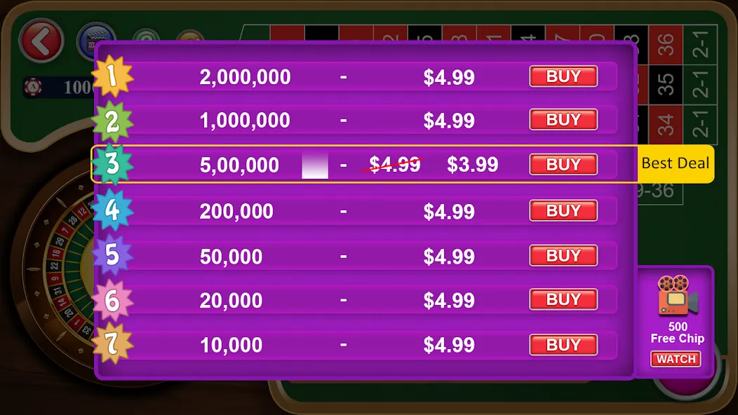 Скачать Roulette Casino Royale [MOD: безлимитные фишки и быстрые выигрыши] на телефон — скриншот 5