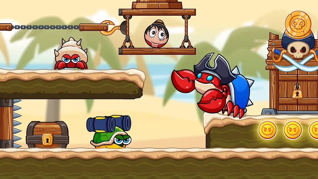 Ball V - Red Boss Challenge [MOD: бесконечные жизни и разблокированы уровни] (Бесплатно / APK) — скриншот 1