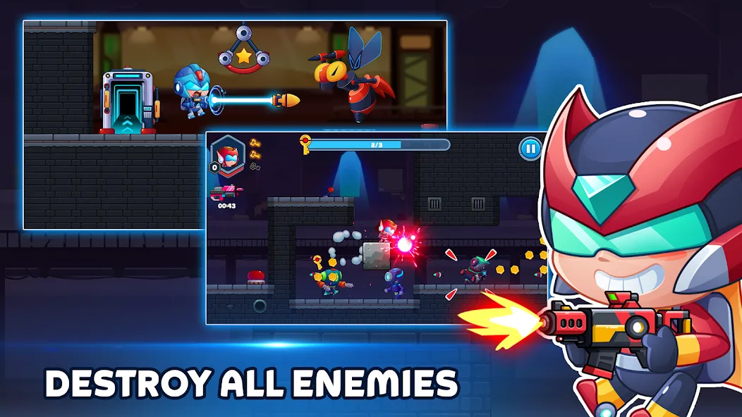 Metal Gun - Cyber Soldier [MOD: безлимитные деньги и оружие] (Бесплатно / APK) — скриншот 1