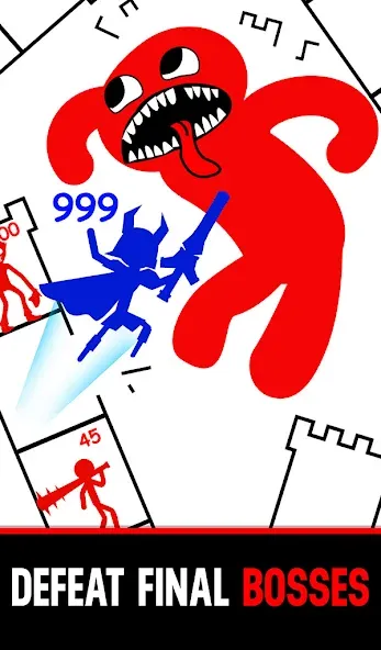Скачать Stick Hero: Mighty Tower Wars [MOD: безлимитные деньги и усиленная атака] — скриншот 5