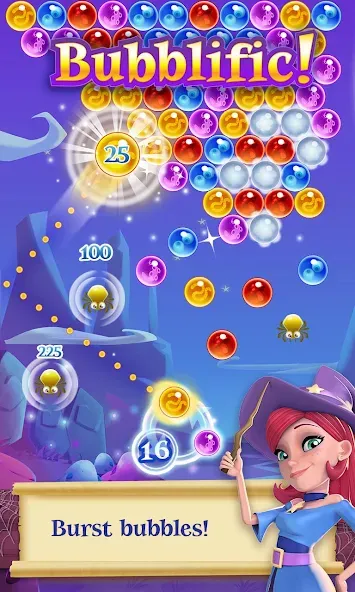 Bubble Witch 2 Saga [MOD: безлимитные жизни и усилители] — Скачать бесплатно (APK) — скриншот 1