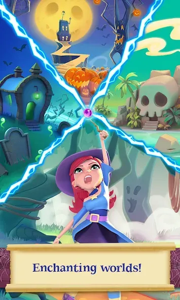 Bubble Witch 2 Saga [MOD: безлимитные жизни и усилители] — Скачать бесплатно (APK) — скриншот 3