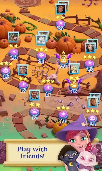 Bubble Witch 2 Saga [MOD: безлимитные жизни и усилители] — Скачать бесплатно (APK) — скриншот 4