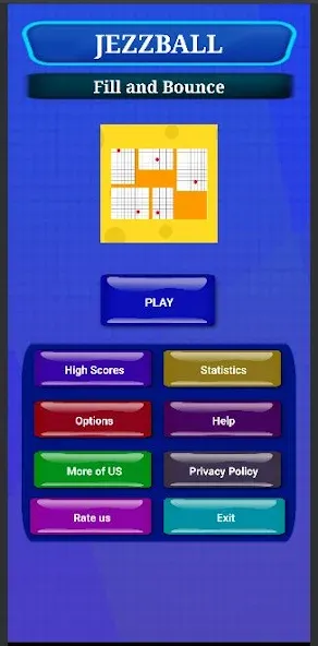 Скачать JezzBall: Fill and Bounce [MOD: безлимитные жизни и уровни] на телефон — скриншот 1