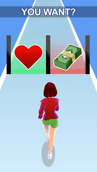 Взломанная Girl Run 3D - Fun Running Game [MOD: безлимитные деньги и все уровни] на Андроид — скриншот 1