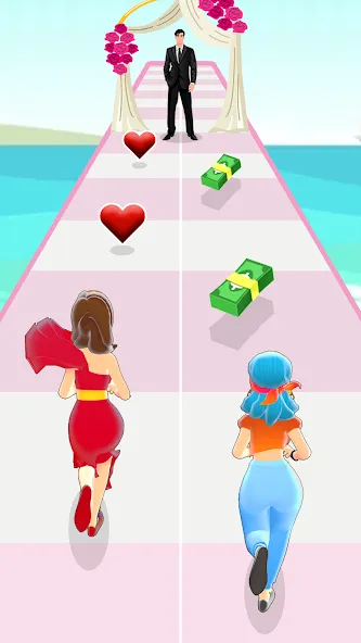 Взломанная Girl Run 3D - Fun Running Game [MOD: безлимитные деньги и все уровни] на Андроид — скриншот 2