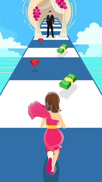 Взломанная Girl Run 3D - Fun Running Game [MOD: безлимитные деньги и все уровни] на Андроид — скриншот 4