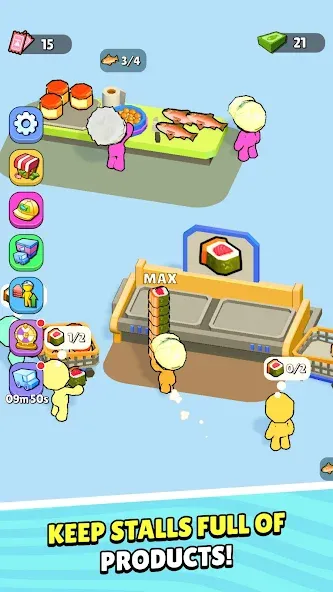 Скачать My Fish Mart: Idle Tycoon Game [MOD: безлимитные деньги и товары] на телефон — скриншот 3