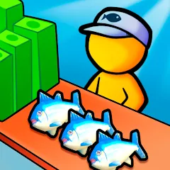 Скачать My Fish Mart: Idle Tycoon Game [MOD: безлимитные деньги и товары] на телефон