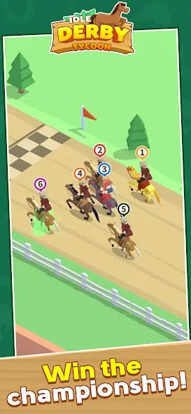 Взломанная Idle Derby Tycoon [MOD: безлимитные деньги и ускоренное развитие] на Андроид — скриншот 2