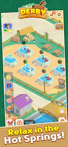 Взломанная Idle Derby Tycoon [MOD: безлимитные деньги и ускоренное развитие] на Андроид — скриншот 3