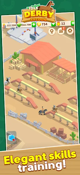 Взломанная Idle Derby Tycoon [MOD: безлимитные деньги и ускоренное развитие] на Андроид — скриншот 4