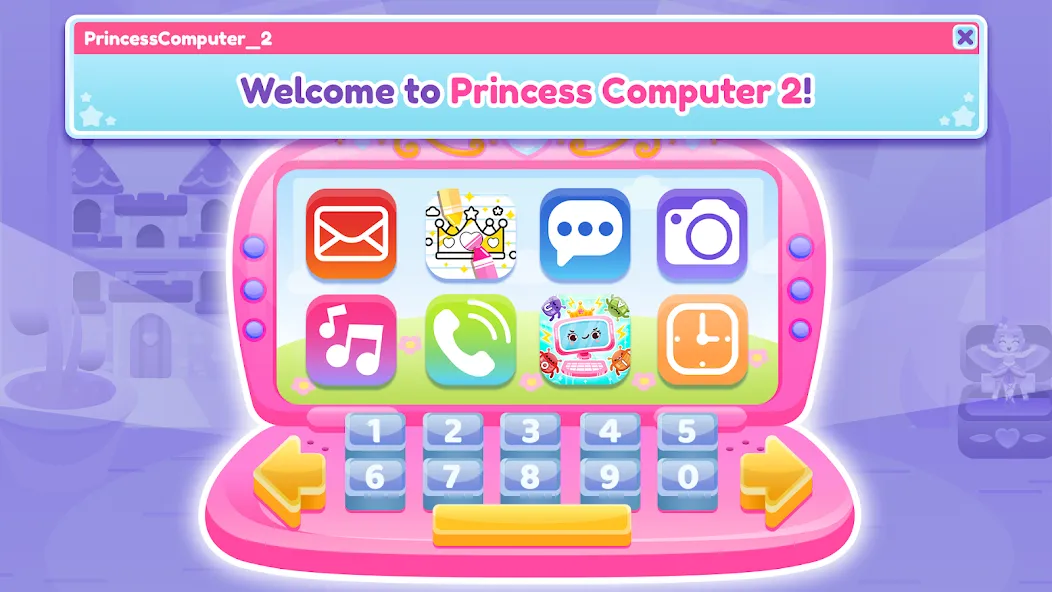 Princess Computer 2 Girl Games [MOD: все наряды и уровни открыты] (Бесплатно / APK) — скриншот 1