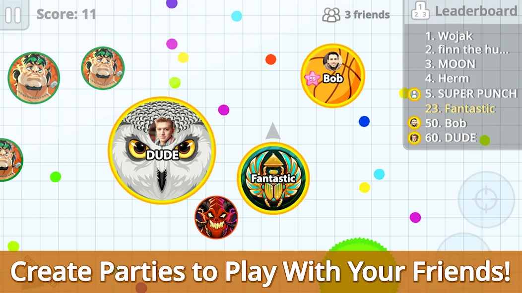 Agar.io [MOD: увеличенный размер и бессмертие] (Бесплатно / APK) — скриншот 3