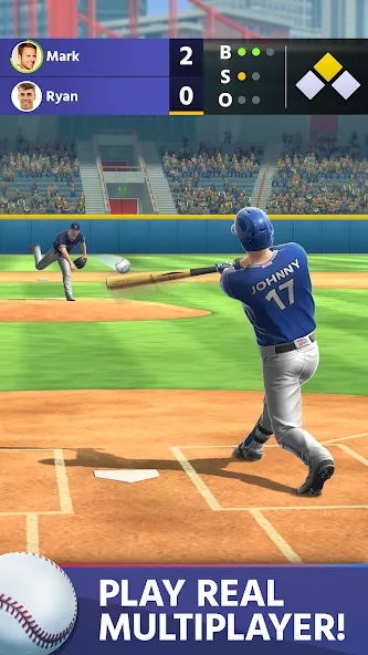 Скачать Baseball: Home Run Sports Game [MOD: безлимитные деньги и энергия] на телефон — скриншот 1