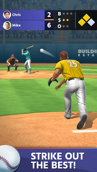 Скачать Baseball: Home Run Sports Game [MOD: безлимитные деньги и энергия] на телефон — скриншот 3
