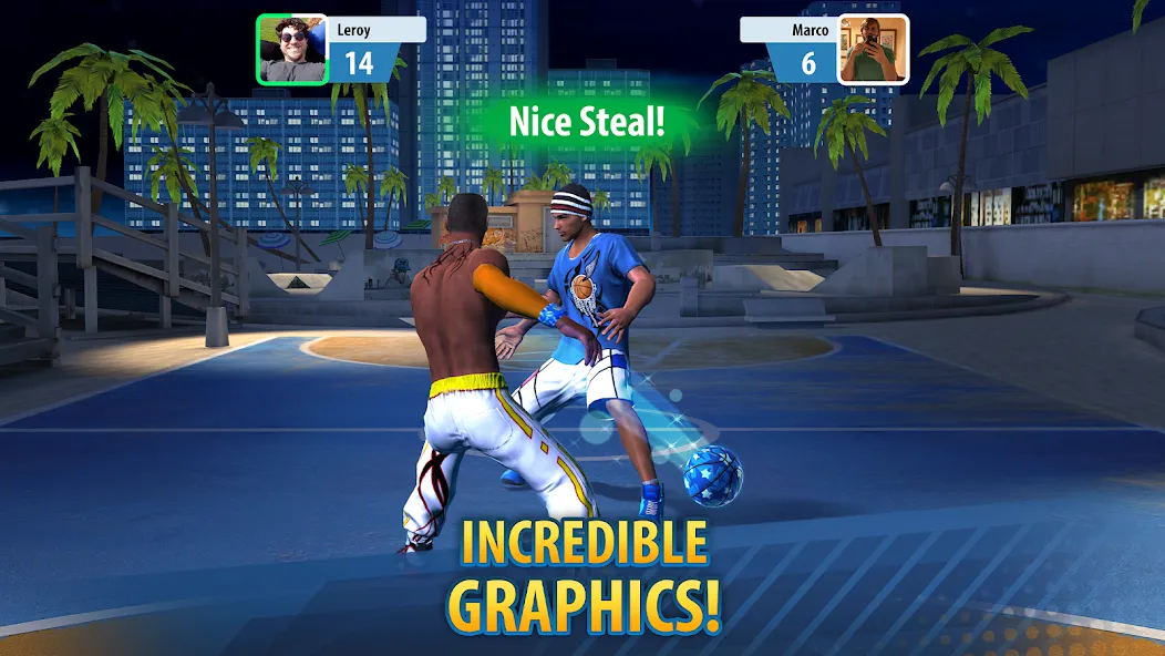 Скачать Basketball Stars: Multiplayer [MOD: безлимитные деньги и все мячи открыты] на телефон — скриншот 4