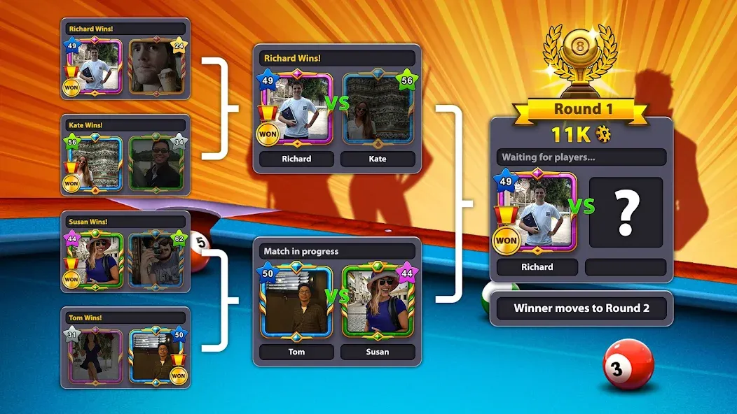 8 Ball Pool [MOD: безлимитные монеты и кий] последняя версия — скриншот 4